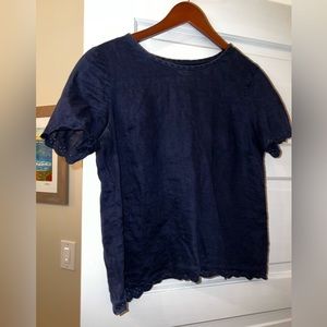 Sold ❌ Jcrew short sleeve navy open back womens top size 4
